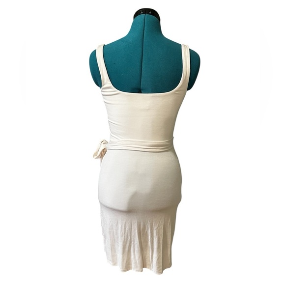 Aritzia Wilfred Saturn Mini Jersey Wrap in Light Birch Dress Size Small - Picture 7 of 10